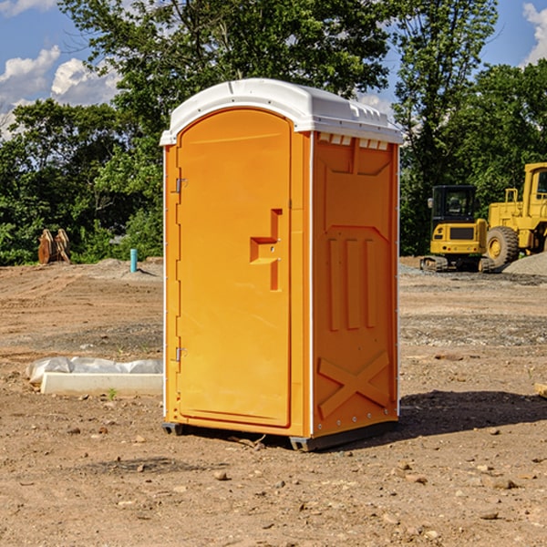 how often are the portable restrooms cleaned and serviced during a rental period in Upper Tract